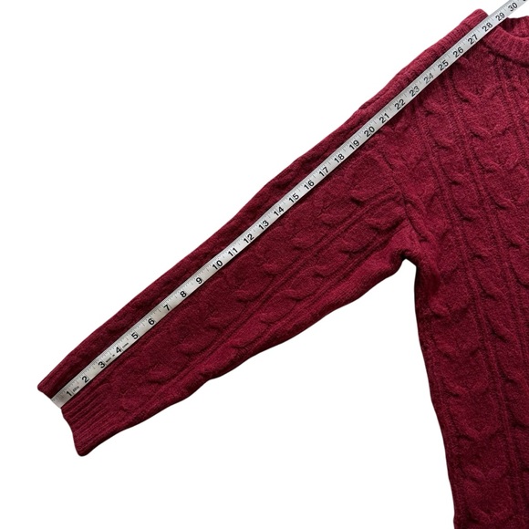 NWT Universal Thread Long Sleeve Cable Knit Mini Maroon Sweater Dress Size Small - Picture 8 of 12
